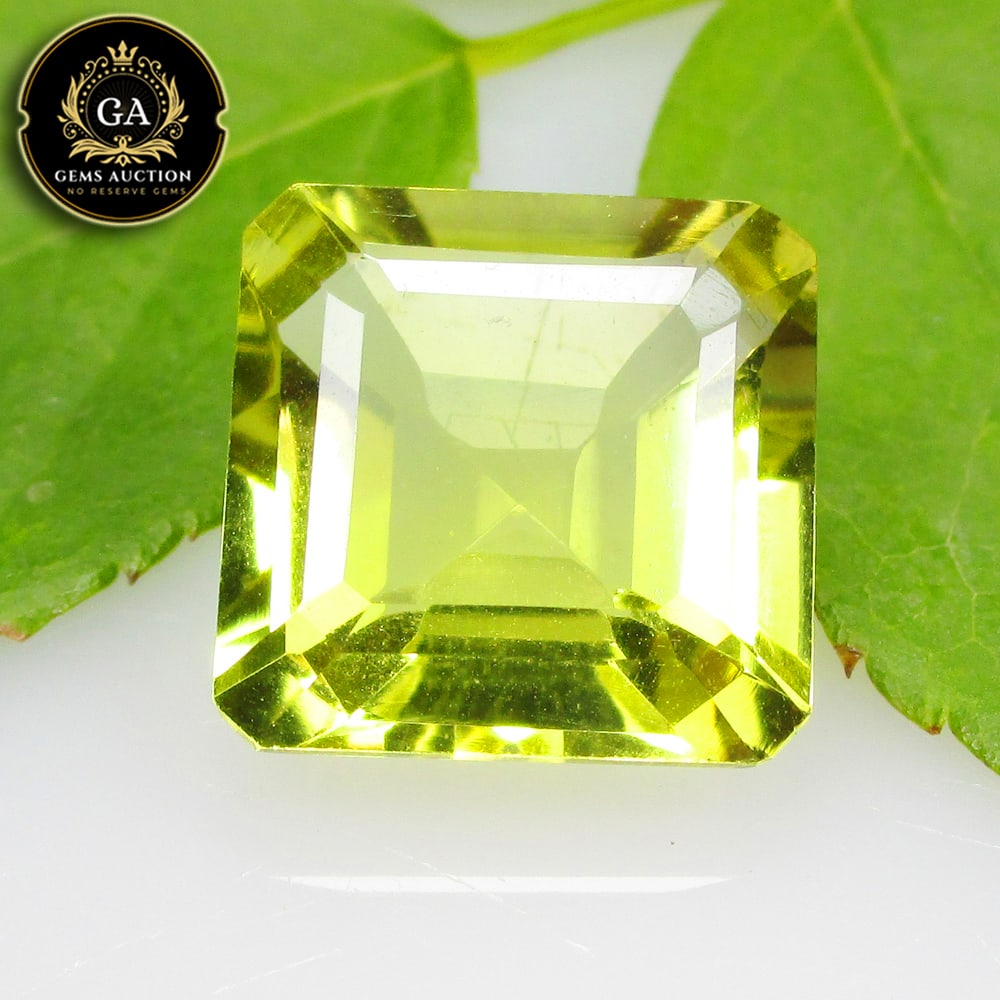 8.40 Ct Natural Loupe Clean Lemon Quartz Square Octagon Cut: Weight - 8.40 Ct / Size - 13.10 x 13.10 x 7.10 mm / Shape - Square Octagon Cut / Clarity - VVS / Origin - Brazil / Treatment - None