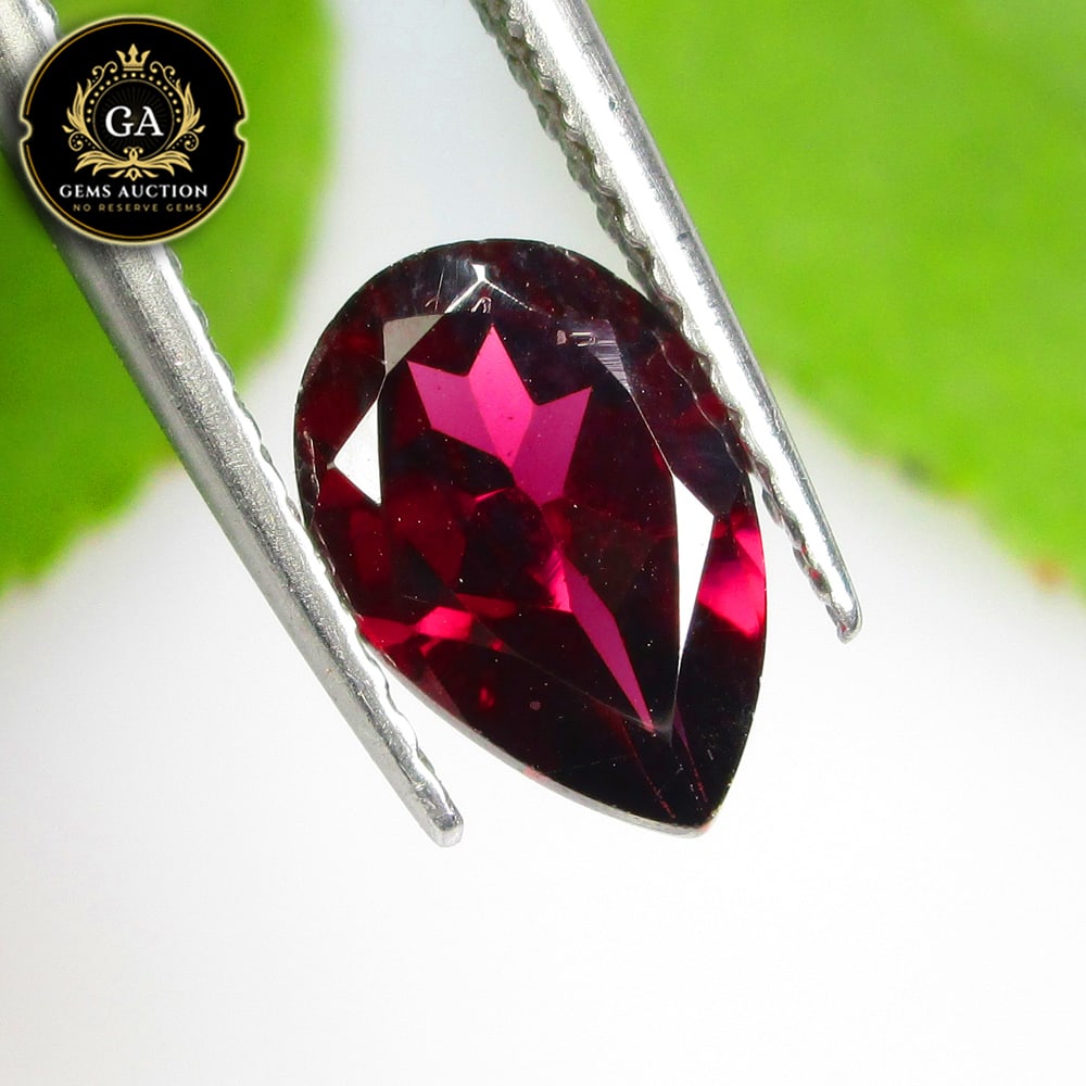 1.56 Ct Natural Rhodolite Garnet Almandine Pear Cut: Weight - 1.56 Ct / Size - 9.00 x 6.10 x 3.70 mm / Shape - Pear Cut / Clarity - VVS / Origin - Nigeria / Treatment - None