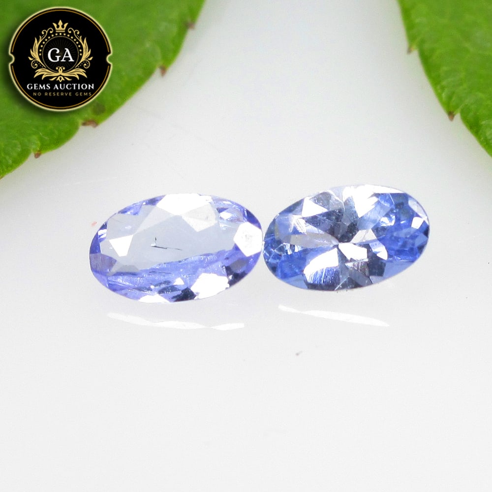 0.49 Ct Natural Tanzanite Oval Cut Pair: Weight - 0.49 Ct / Size- 5.10 x 3.20 x 2.20 mm / 2 Pc's / Shape - Oval Cut / Clarity - SI / Origin - Tanzania / Treatment - Standard Heated