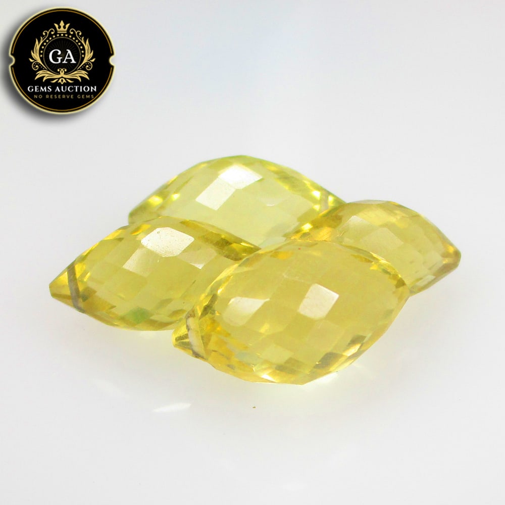 11.42 Ct Natural Lemon Quartz Marquise Drop Beads: Weight - 11.42 Ct / Size - 10.3x6.0 - 12.9x4.4 mm / 4 Pc's / Shape - Marquise Drop Beads / Clarity - VVS / Origin - Brazil / Treatment - None