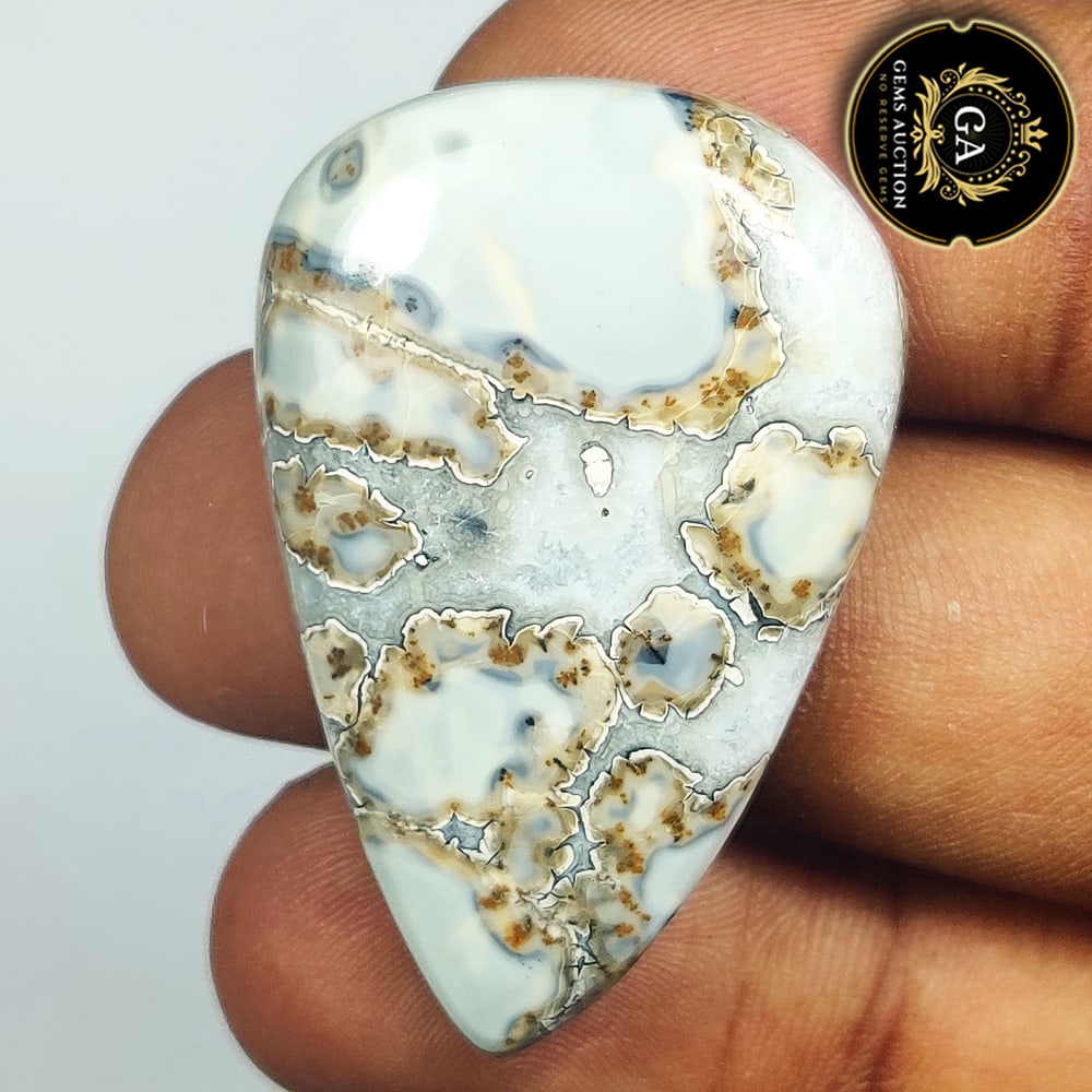 52.32 Ct Natural Maligano Jasper Pear Cab (1 of 3)