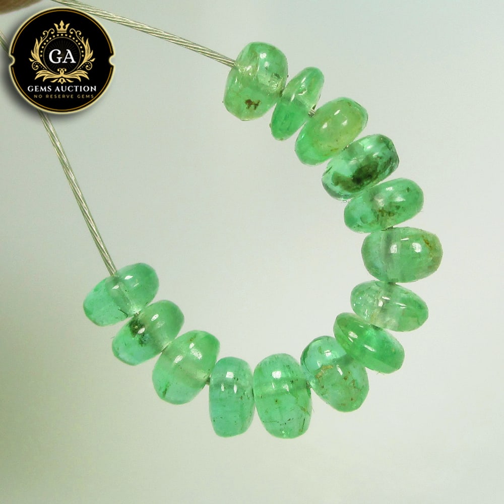 2.03 Ct Natural Zambian Emerald Round Beads (1 of 3)