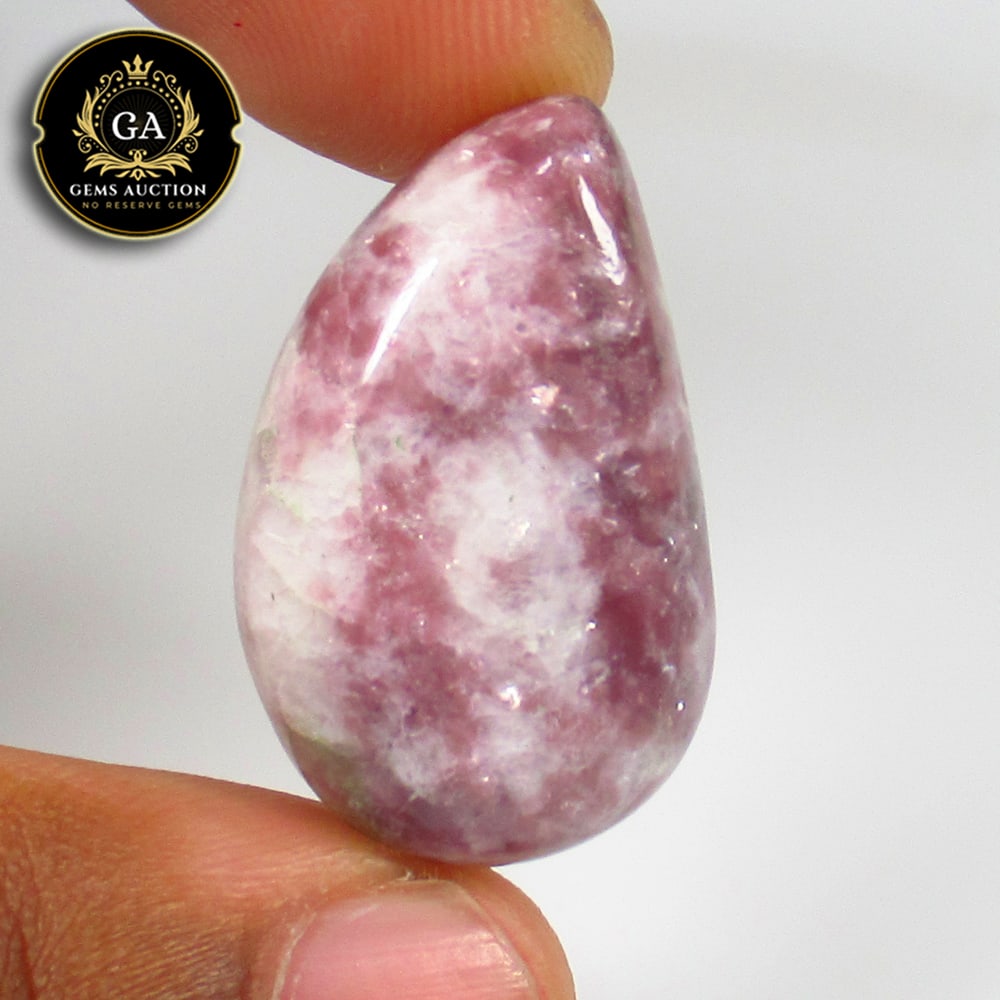 30.56 Ct Natural Purple Lepidolite Fancy Cab (1 of 2)