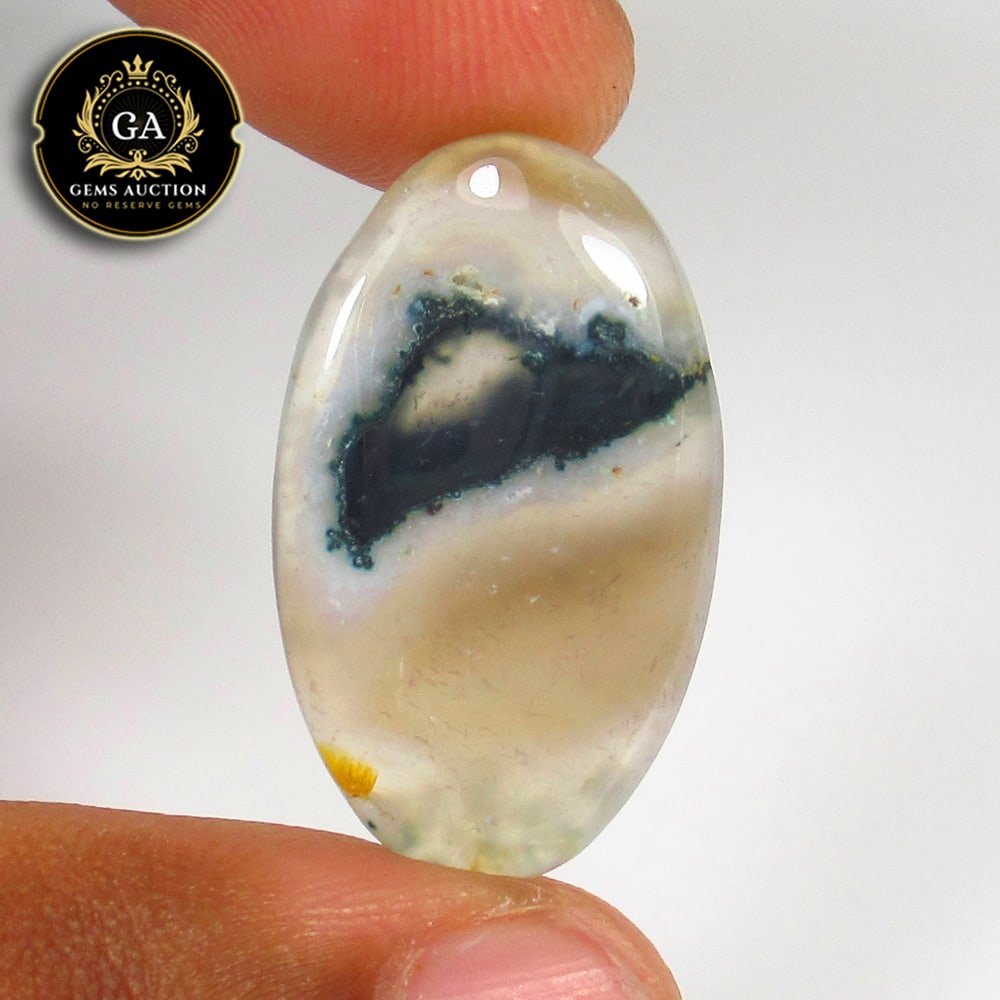 16.62 Ct Natural Moss Agate Oval Cab: weight - 16.62 Ct / Size - 28.00 x 16.20 x 4.30 mm / Shape - Excellent Oval Cab / Origin - Brazil / Treatment - None