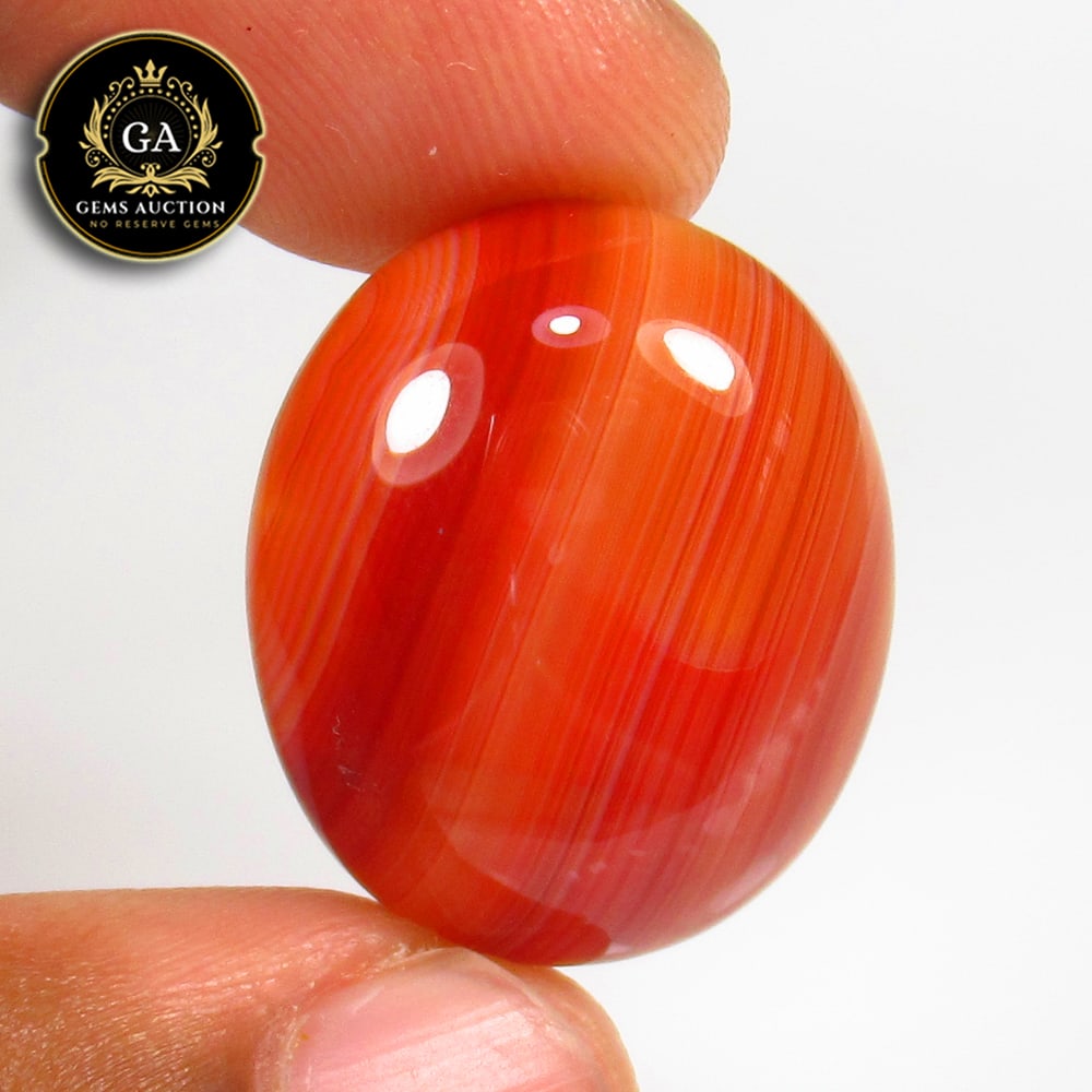 25.00 Ct Natural Orange Agate Oval Cab (1 of 2)