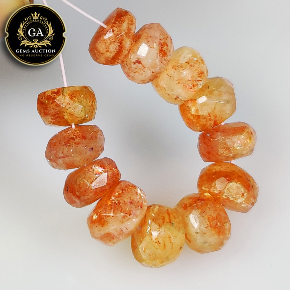 20.06 Ct Natural Sunstone Round Cut Beads: Weight - 20.06 Ct / Size - 6.80 - 7.70 mm / 12 Pc's / Shape - Round Cut Beads / Clarity - Opaque / Origin - Brazil / Treatment - None