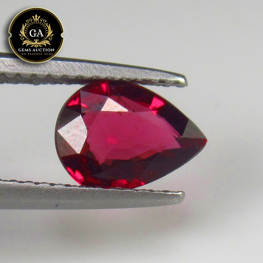 1.35 Ct Natural Rhodolite Garnet " Purplish Pink" Pear Cut: Weight - 1.35 Ct / Size - 8.60 x 6.50 x 3.00 mm / Shape - Pear Cut / Clarity - VVS / Origin - Nigeria / Treatment - None
