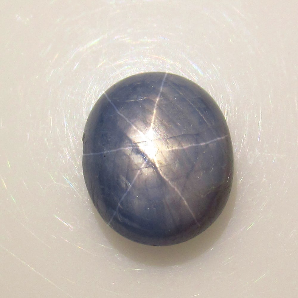 6.55 Ct Natural "UNHEATED" Star Sapphire Oval Cab: Weight - 6.55 Ct / Size- 11.50 x 9.60 x 5.00 mm / Shape - Oval Cab / Clarity - Opaque / Origin - India / Treatment - None
