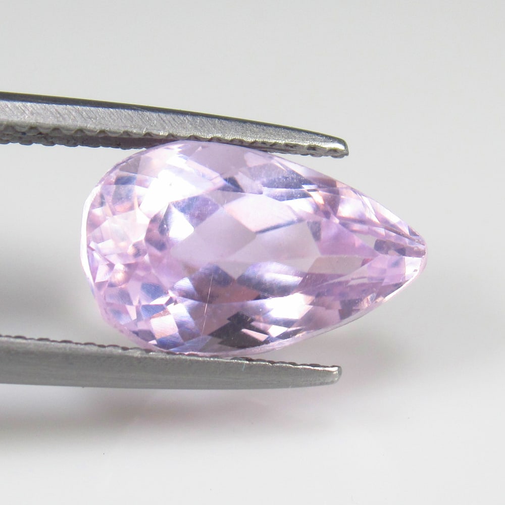 5.73 Ct Natural Sweet Pink Kunzite Excellent Pear Cut (1 of 3)
