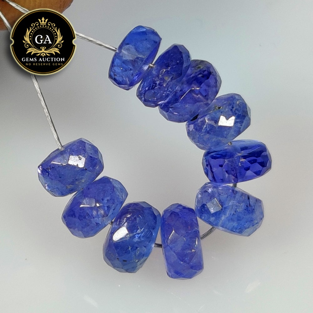 8.80 Ct Natural Tanzanite Round Beads: Weight - 8.80 Ct / Size- 5.00 - 5.70 mm / 10 Pc's / Shape - Round Beads / Clarity - SI / Origin - Tanzania / Treatment - Standard Heated