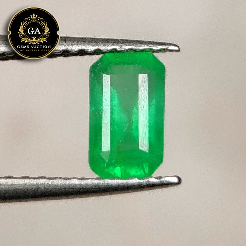 0.68 Ct Natural Zambian Emerald Octagon Cut (1 of 3)