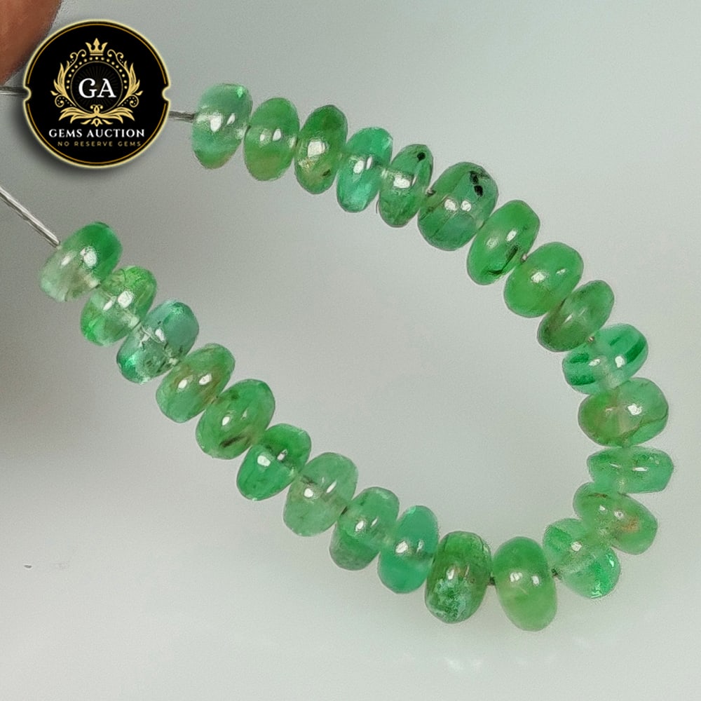 3.16 Ct Natural Emerald Round Beads (1 of 3)