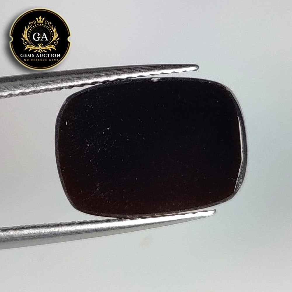 4.48 Ct Natural Black Onyx Cushion Cab: Weight - 4.48 Ct / Size - 14.30 x 10.30 x 2.90 mm / Shape - Cushion Cab / Color - Black / Clarity - OPaque / Origin - Africa / Treatment - None