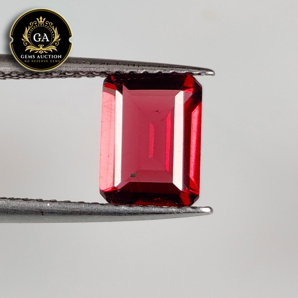 1.66 Ct Natural Rhodolite Garnet "Almandine Red" Octagon Cut: Weight - 1.66 Ct / Size - 8.20 x 6.20 x 3.00 mm / Shape - Octagon Cut / Clarity - Transparent / Origin - Nigeria / Treatment - None