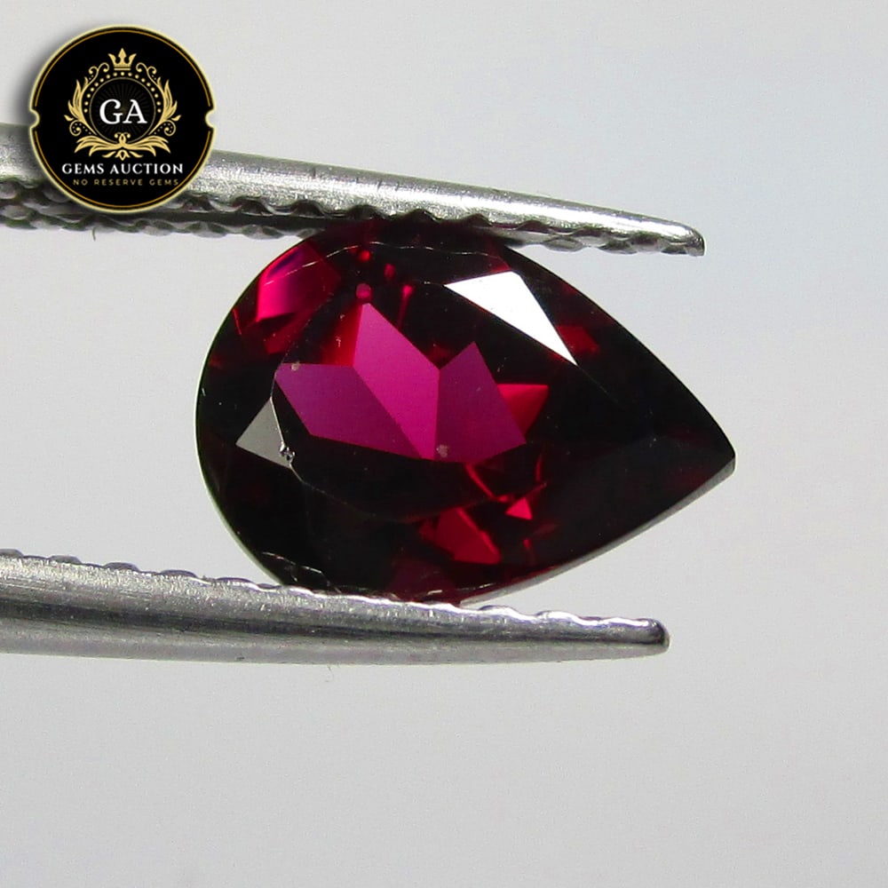 1.45 Ct Natural Rhodolite Garnet "Purplish Pink" Pear Cut: Weight - 1.45 Ct / Size - 8.10 x 6.20 x 4.00 mm / Shape - Pear Cut / Clarity - Transparent / Origin - Nigeria / Treatment - None