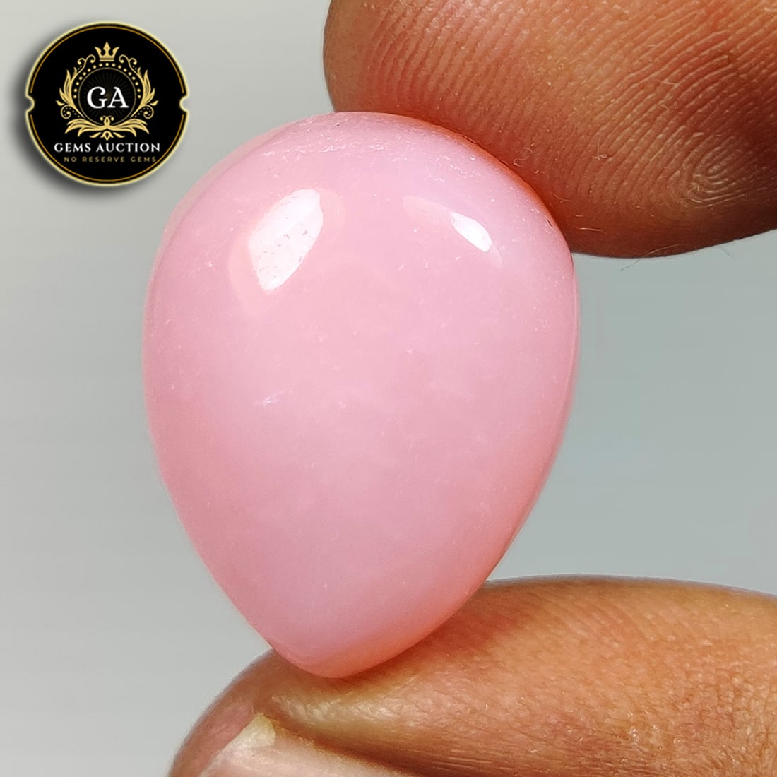 16.47 Ct Natural Pink Opal Pear Cab: weight - 16.47 Ct / Size - 20.00 x 15.50 x 8.20 mm / Shape - Excellent Pear Cab / Origin - Peru / Treatment - None