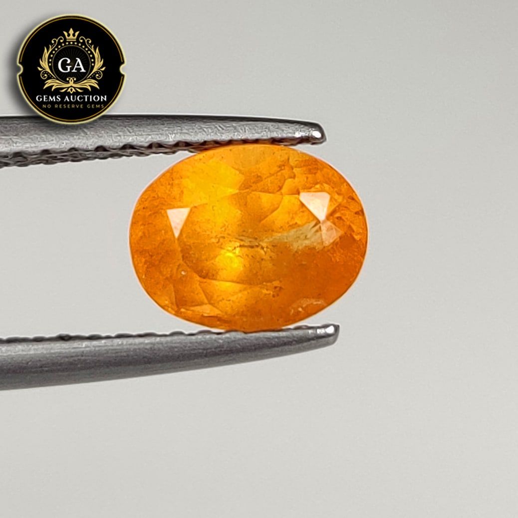 1.86 Ct Natural Fanta Orange Spessarite Garnet Oval Cut: Weight - 1.86 Ct / Size - 7.50 x 6.00 x 5.00 mm / Shape - Oval Cut / Clarity - SI / Origin - Madagascar / Treatment - None