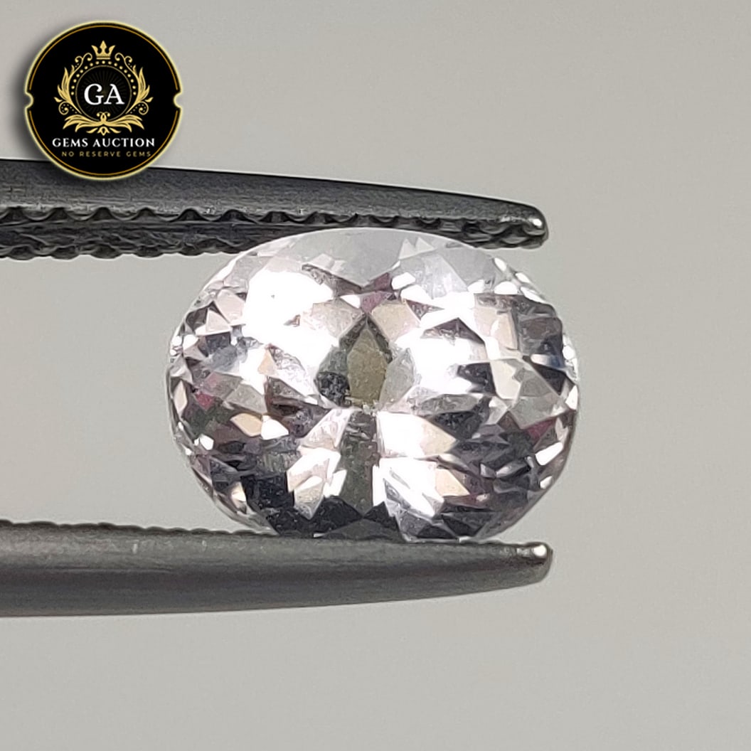 1.84 Ct Natural Baby Pink Kunzite Oval Cut: Weight - 1.84 Ct / Size - 8.00 x 6.50 x 5.00 mm / Shape - Oval Cut / Color - Pink / Clarity - VVS / Origin - Afghanisthan / Treatment - None