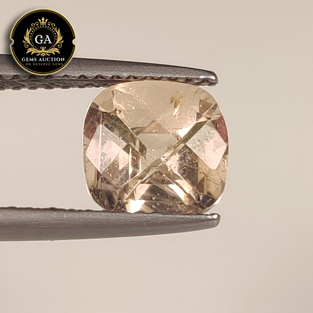 1.62 Ct Natural Pleasant Pink Morganite Cushion Cut: Weight - 1.62 Ct / Size - 7.50 x 7.00 x 5.10 mm / Shape - Cushion Cut / Clarity - VVS / Origin - Brazil / Treatment - None