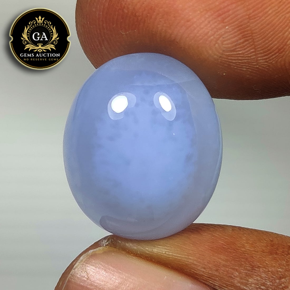 17.43 Ct Natural Chalcedony Oval Cab (1 of 3)