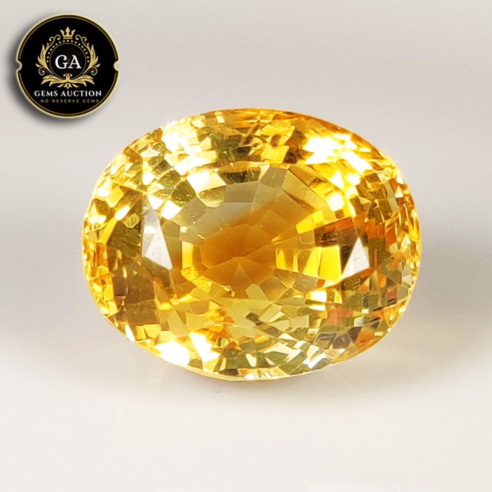 14.06 Ct Natural Citrine Rare Oval Dome Cut: Weight - 14.06 Ct / Size - 15.10 x 12.40 x 12.00 mm / Shape - Oval Dome Cut / Color - Yellow / Clarity - VVS / Origin - Brazil / Treatment - None