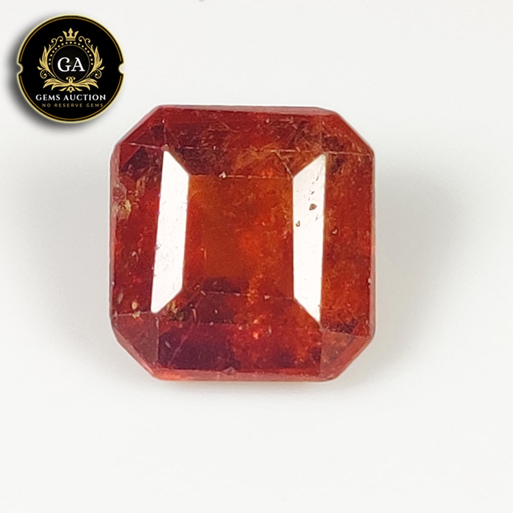 6.16 Ct Natural Deep Orange Hessonite Garnet Square Octagon Cut: Weight - 6.16 Ct / Size - 10.40 x 10.00 x 6.30 mm / Shape - Square OCtagon Cut / Clarity - VVS / Origin - Nigeria / Treatment - None