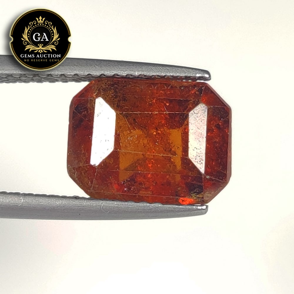 5.20 Ct Natural Deep Orange Hessonite Garnet Octagon Cut: Weight - 5.20 Ct / Size - 10.70 x 8.20 x 6.30 mm / Shape - Octagon Cut / Clarity - VVS / Origin - Nigeria / Treatment - None
