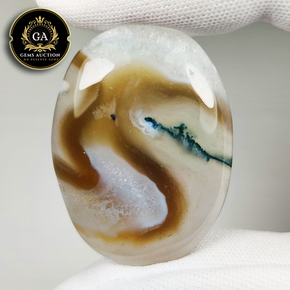 47.00 Ct Natural Moss Agate Oval Cab (1 of 2)