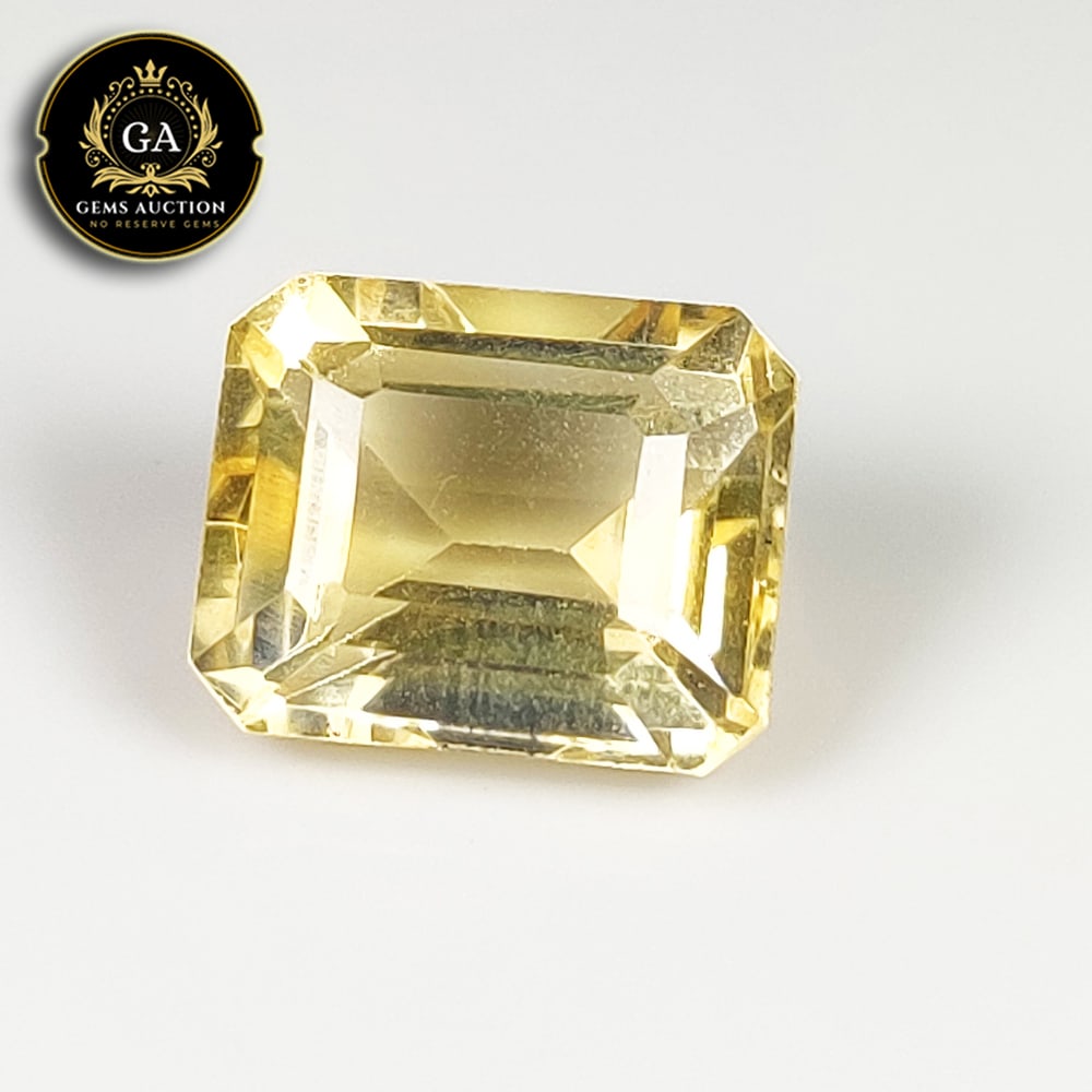 5.03 Ct Natural Citrine Octagon Cut: Weight - 5.03 Ct / Size - 11.00 x 8.90 x 7.00 mm / Shape - Octagon Cut / Color - Yellow / Clarity - VVS / Origin - Brazil / Treatment - None