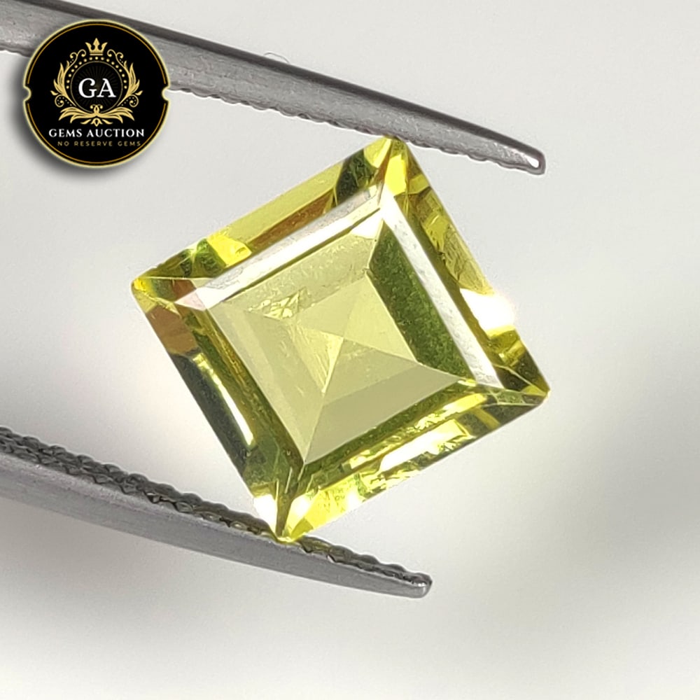 3.00 Ct Natural Lemon Quartz Square Cut: Weight - 3.00 Ct / Size - 9.10 x 8.90 x 5.20 mm / Shape - Square Cut / Clarity - VVS / Origin - Brazil / Treatment - None