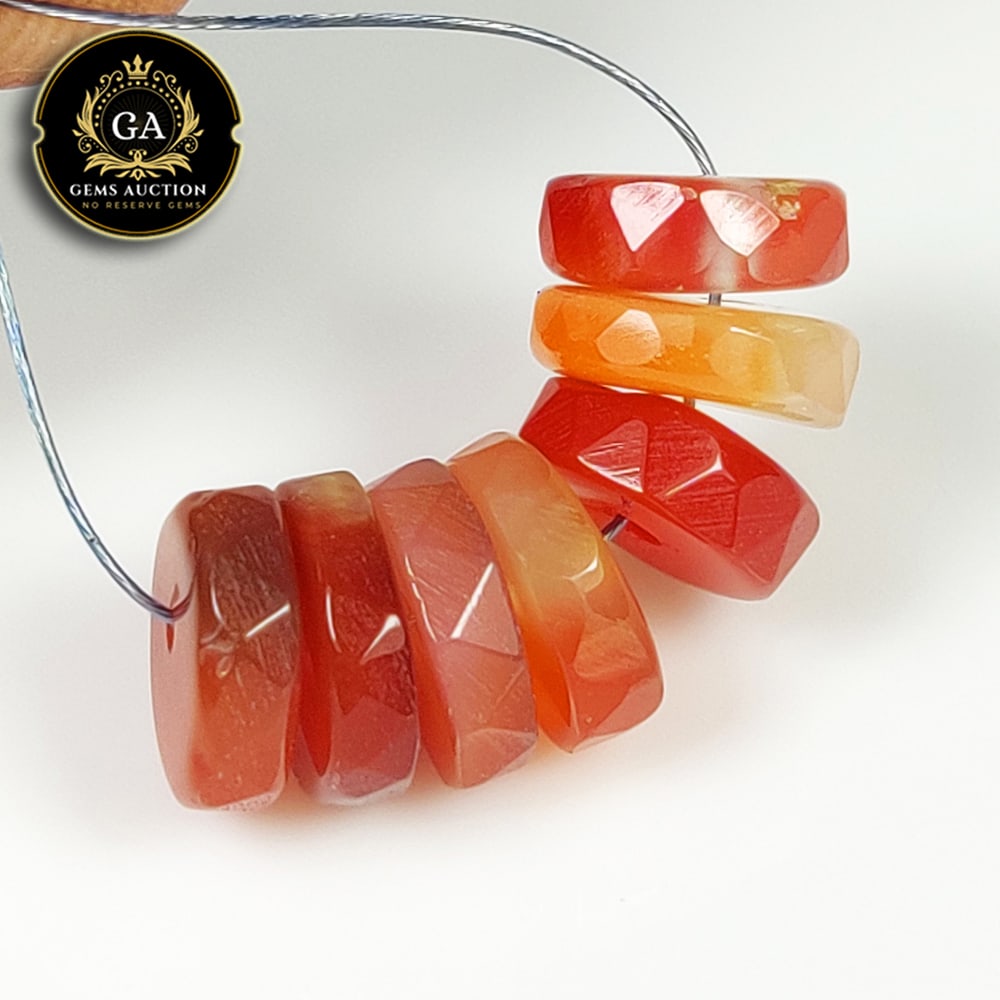10.29 Ct Natural Orange Carnelian Drilled Round Beads: Weight - 10.29 Ct / Size - 7.70 - 8.30 mm / 23 Pc's / Shape - Round Beads / Clarity - Semi - Transparent / Origin - Brazil