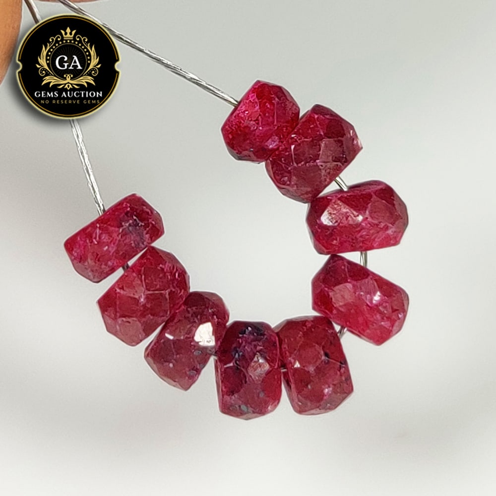 5.11 Ct Natural Red Ruby Round Cut Beads (1 of 2)