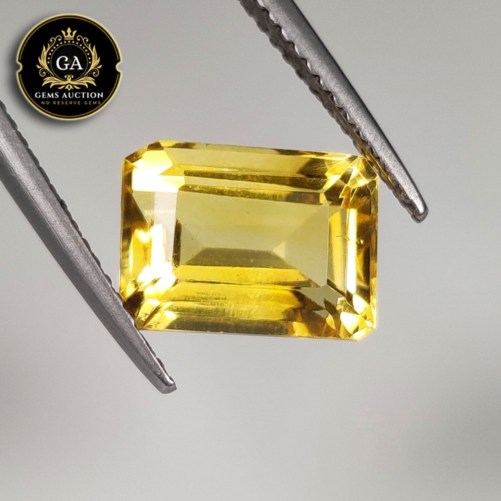 3.70 Ct Natural Citrine Octagon Cut: Weight - 3.70 Ct / Size - 10.40 x 7.70 x 6.10 mm / Shape - Octagon Cut / Color - Yellow / Clarity - VVS / Origin - Brazil / Treatment - None