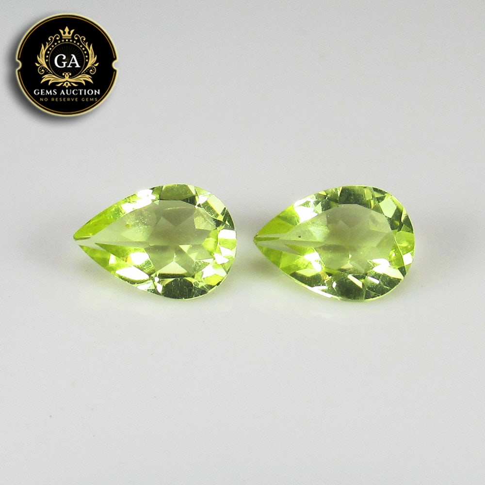 1.17 Ct Natural Lemon Quartz Pear Cut Pair: Weight - 1.17 Ct / Size - 7.20 x 5.20 x 3.10 mm / 2 Pc's / Shape - Pear Cut / Clarity - VVS / Origin - Brazil / Treatment - None