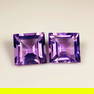 Natural 14.06 Cts #Amethyst Square " Purple " #Pair
