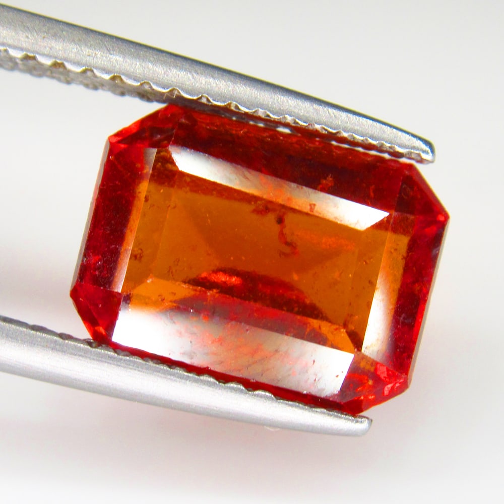 Natural 4.13 Cts #Hessonite Garnet Octagon (1 of 2)