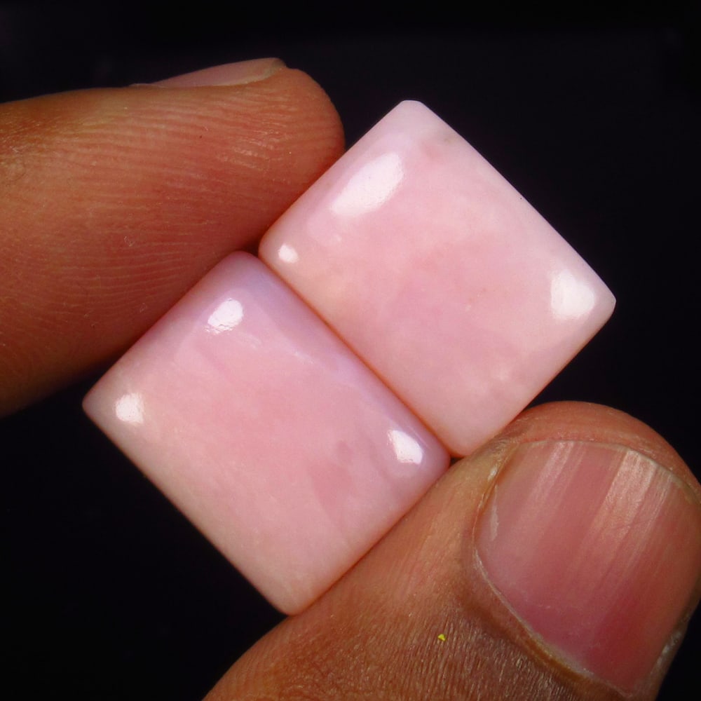 Natural 20.10 Cts #Pink Opal #Pair Octagon (1 of 3)
