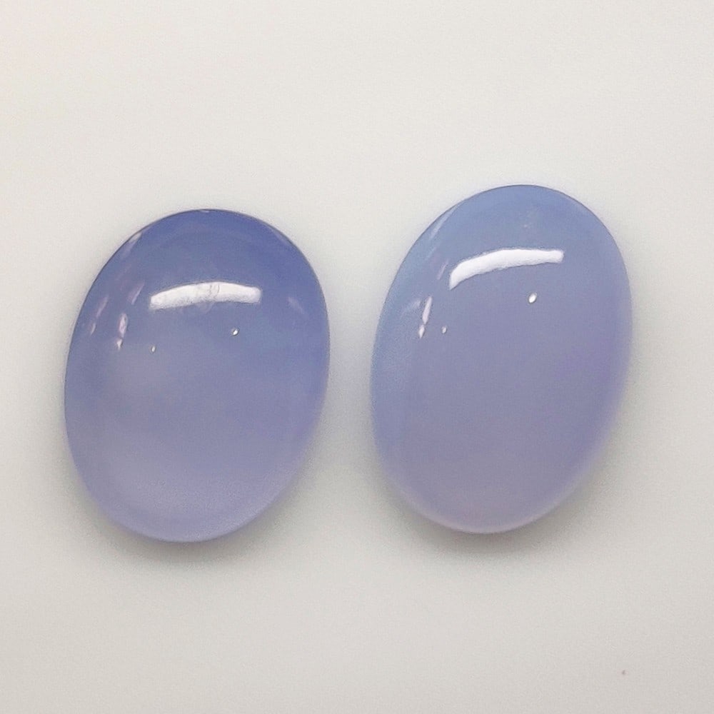 Natural 24.32 Cts #Chalcedony #Pair Oval (1 of 2)
