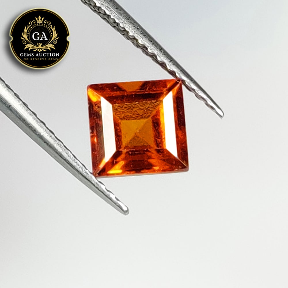 1.71 Ct Natural Deep Orange Hessonite Garnet Square Cut: Weight - 1.71 Ct / Size - 6.30 x 6.20 x 4.40 mm / Shape - Square Cut / Clarity - VVS / Origin - Nigeria / Treatment - None