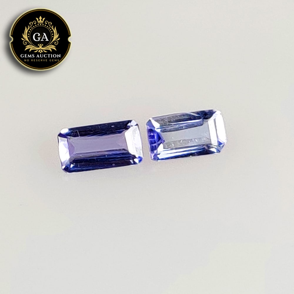 0.51 Ct Natural Tanzanite Octagon Cut Pair (1 of 3)