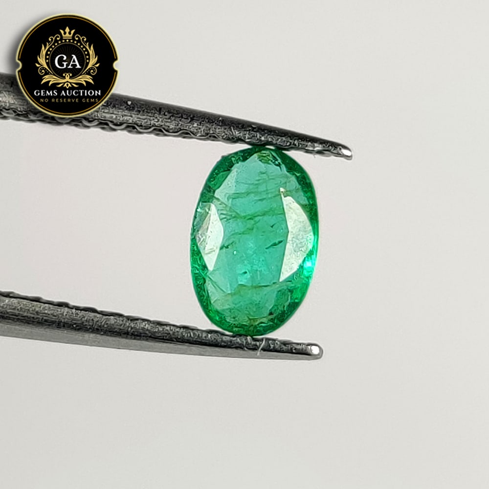 0.35 Ct Natural Zambian Emerald Oval Cut: Weight - 0.35 Ct / Size - 5.90 x 3.90 x 2.00 mm / Shape - Oval Cut / Color - Green / Clarity - SI / Origin - Zambia / Treatment - Colorless Oil