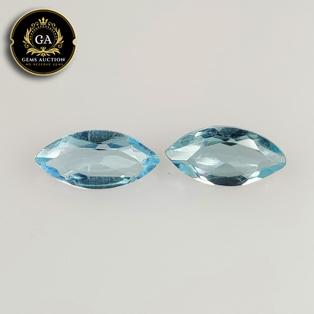 2.35 Ct Natural Blue Topaz Marquise Cut Pair (1 of 3)