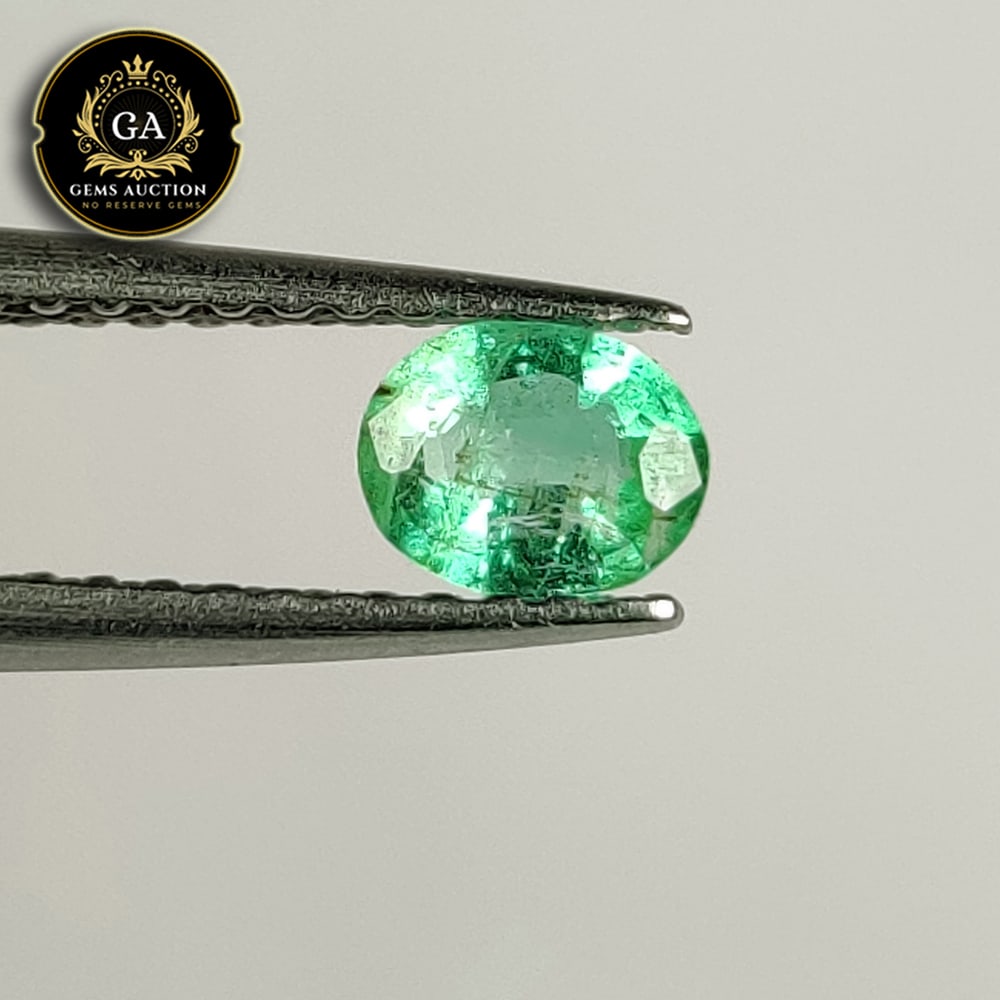 0.26 Ct Natural Zambian Emerald Oval Cut: Weight - 0.26 Ct / Size - 5.00 x 3.90 x 2.50 mm / Shape - Oval Cut / Color - Green / Clarity - SI / Origin - Zambia / Treatment - Colorless Oil