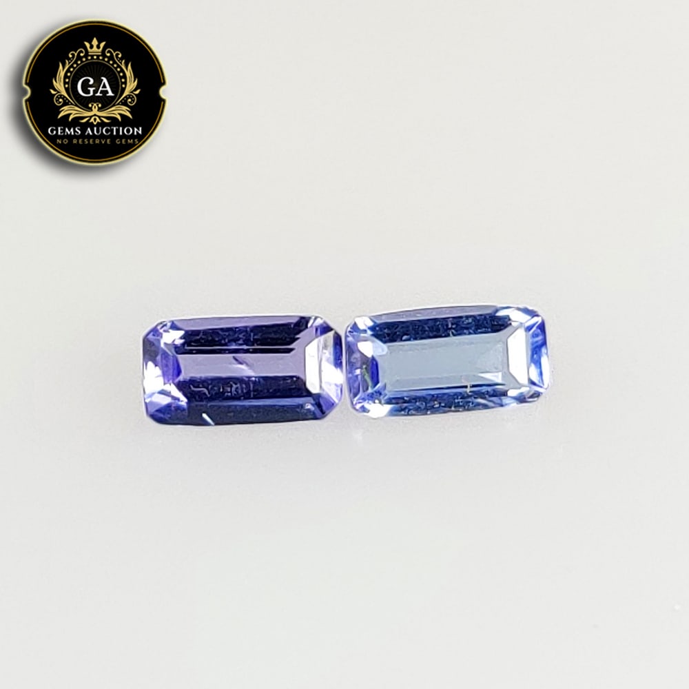 0.53 Ct Natural Tanzanite Octagon Cut Pair (1 of 3)
