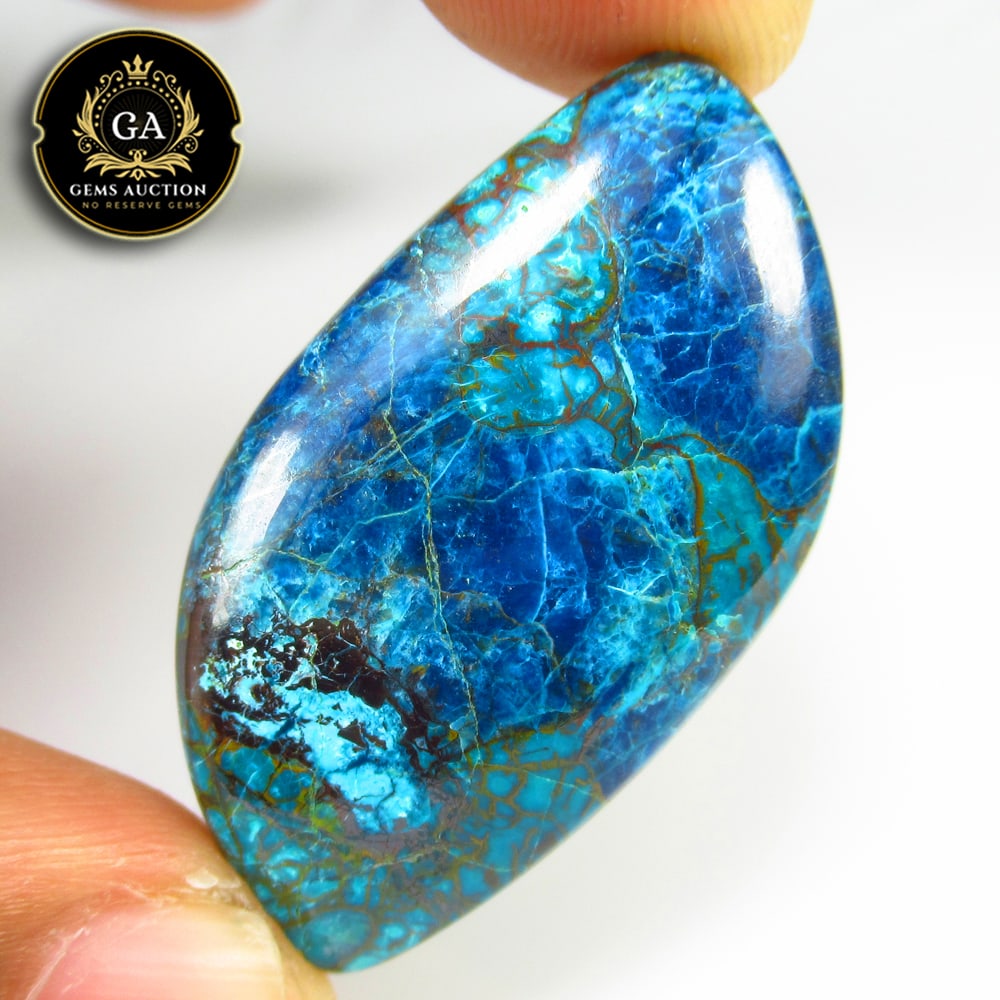 48.21 Ct Natural Tibetian Blue Turquoise Fancy Cab: Weight - 48.21 Ct / Size -39.00 x 22.00 x 7.30 mm / Good Color / Fancy Cabochon - Ready for Jewellery Setting / Origin - Arizona / Treatment - None
