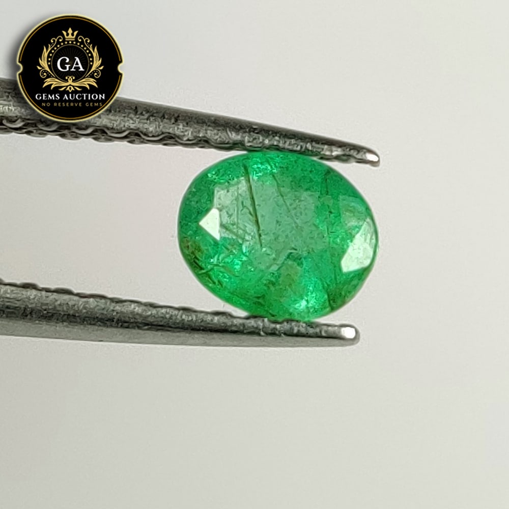 0.35 Ct Natural Zambian Emerald Oval Cut: Weight - 0.35 Ct / Size - 5.00 x 4.10 x 2.90 mm / Shape - Oval Cut / Color - Green / Clarity - SI / Origin - Zambia / Treatment - Colorless Oil