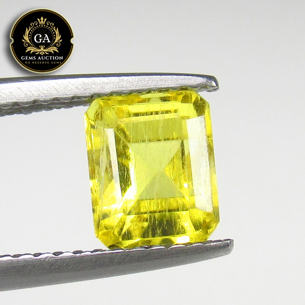 1.28 Ct Natural Yellow Beryl Octagon Cut: Weight - 1.28 Ct / Size - 6.50 x 5.50 x 5.00 mm / Shape - Octagon Cut / Color - Yellow / Clarity - VVS / Origin - Brazil / Treatment - None