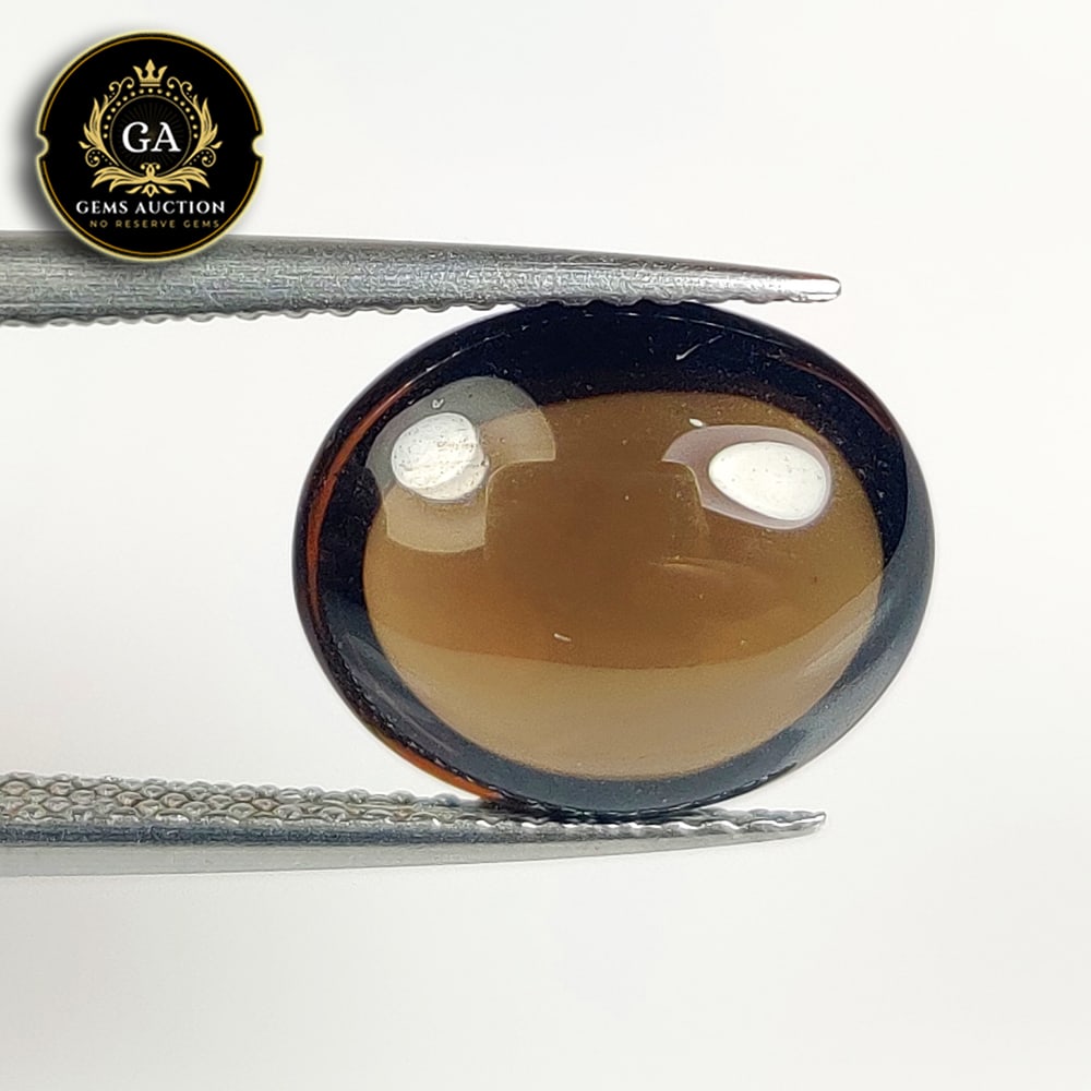 4.67 Ct Natural Choco Smoky Quartz Oval Cab (1 of 3)