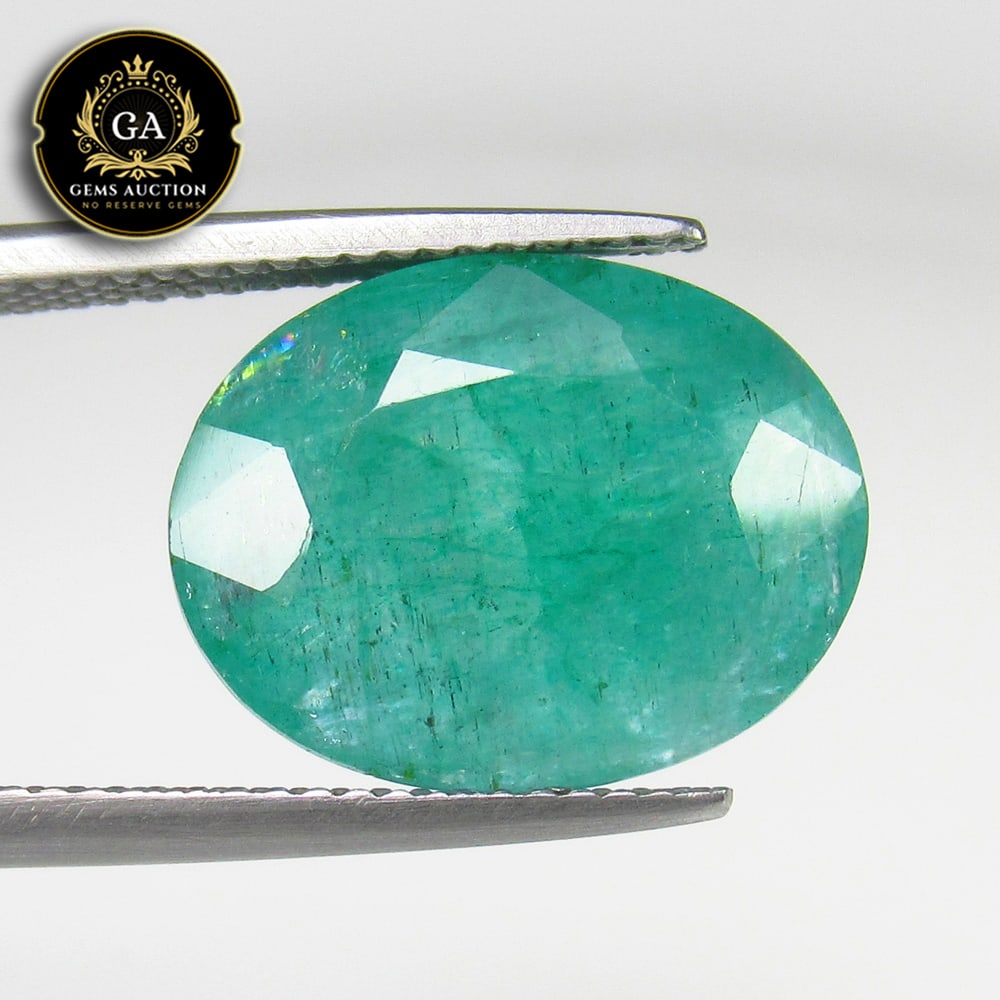 8.23 Ct Natural Green Emerald Oval Cut (1 of 2)