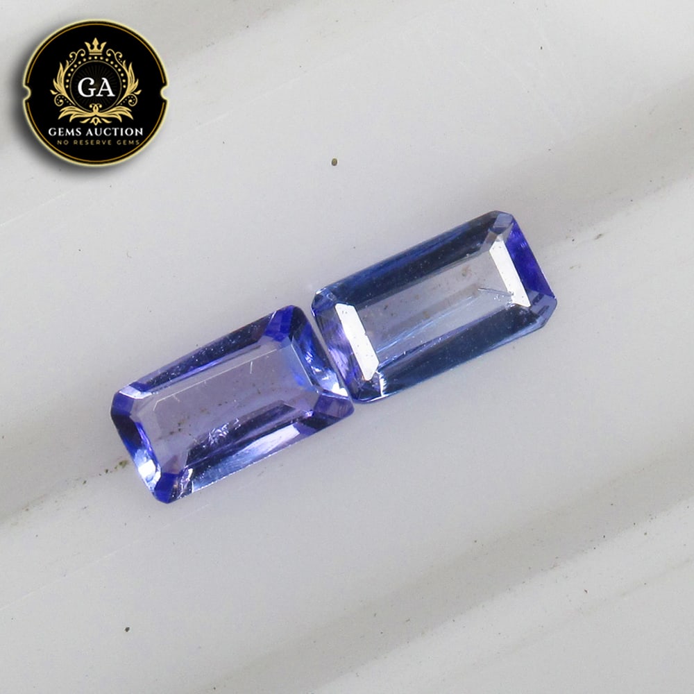 0.48 Ct Natural Tanzanite Octagon Cut Pair (1 of 3)